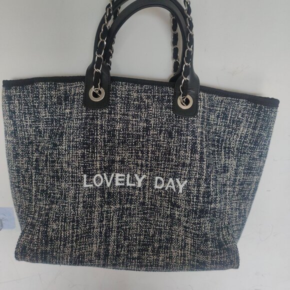 Large LOVELY DAY Woven Tote - Picture 2 of 13